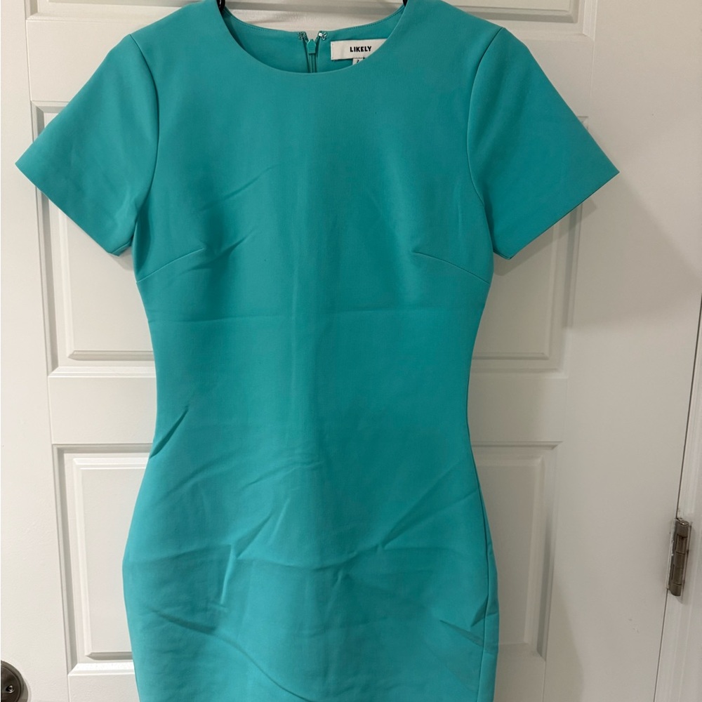 Likely Turquoise Dress with Short Sleeves